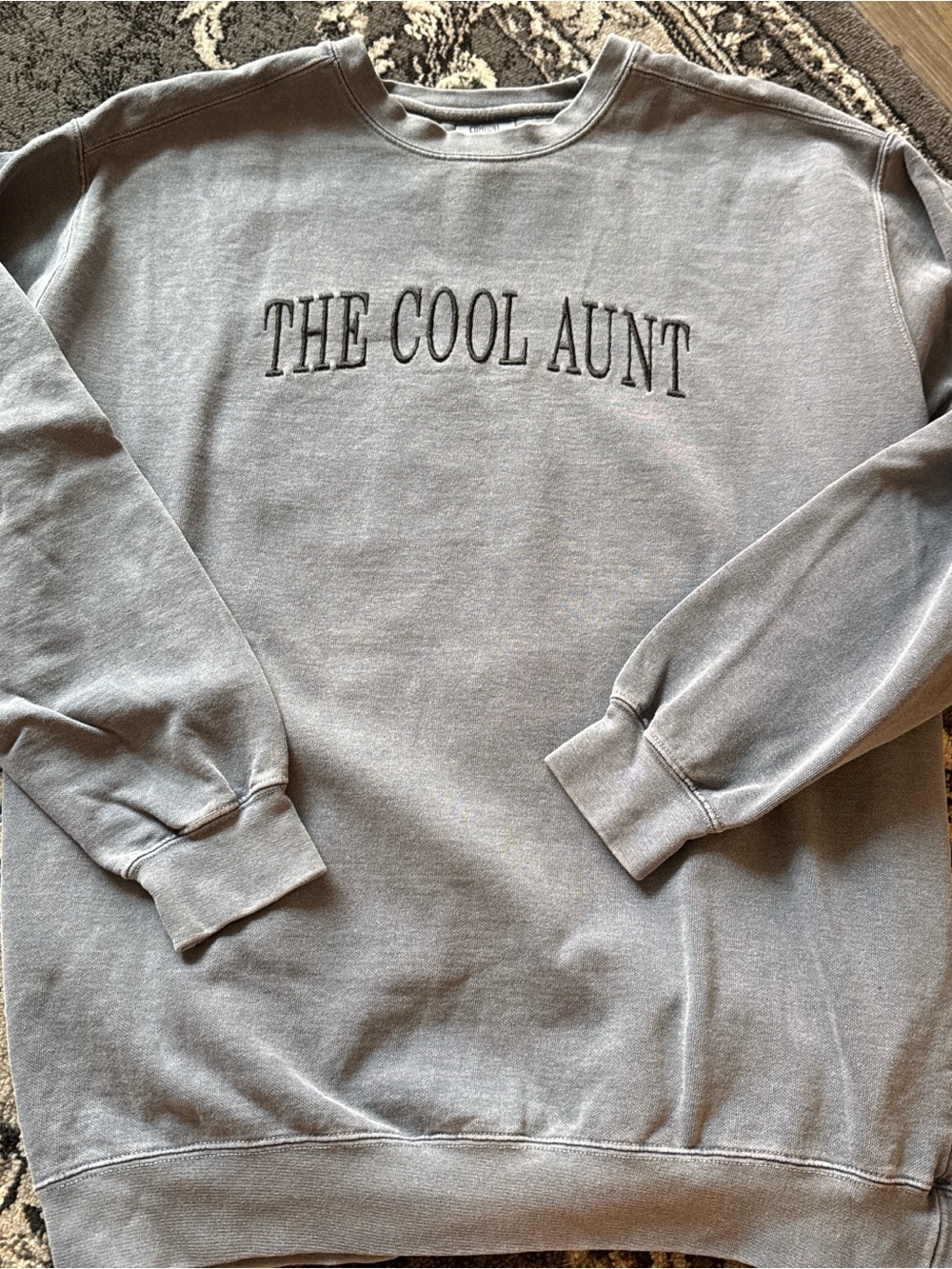 Comfort Colors "The Cool Aunt" Crewneck Sweatshirt - Faded Gray